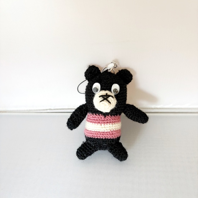 ブングマ　あみぐるみ　 S Sストラップ〈ピンク〉