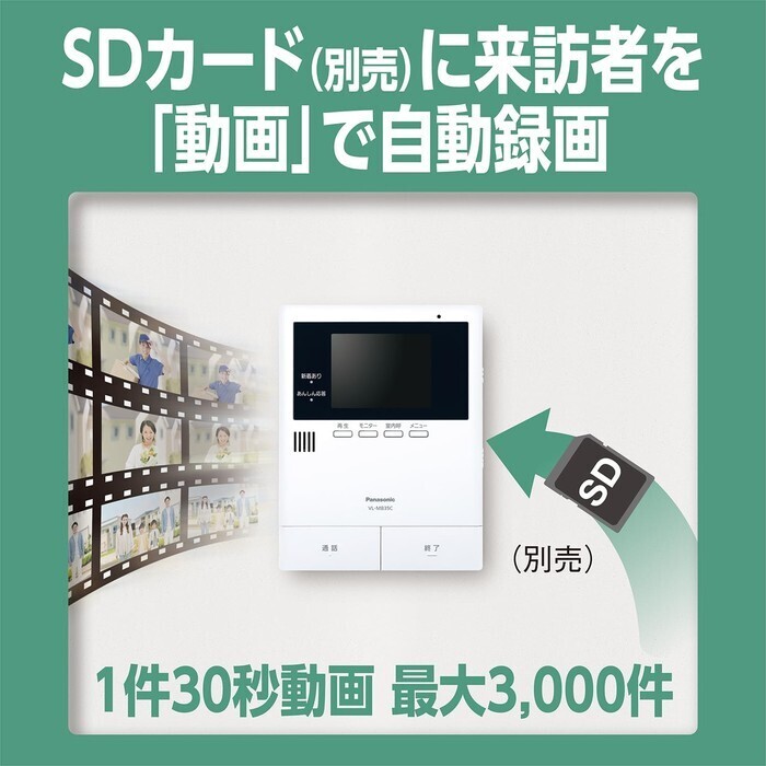 【延長3年保証】Panasonic 有線テレビドアホン VL-B35CF