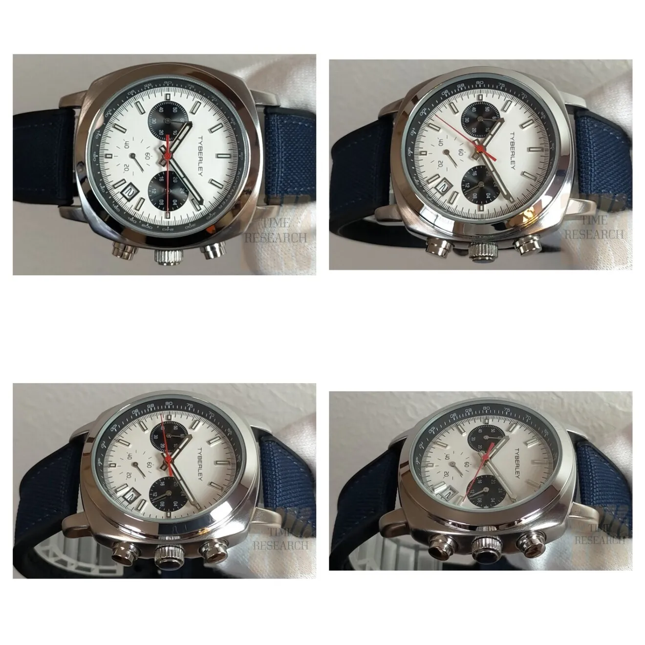 ネオヴィンテージ【国産S社製VD53搭載/新品】レトロクッション型クロノグラフ②