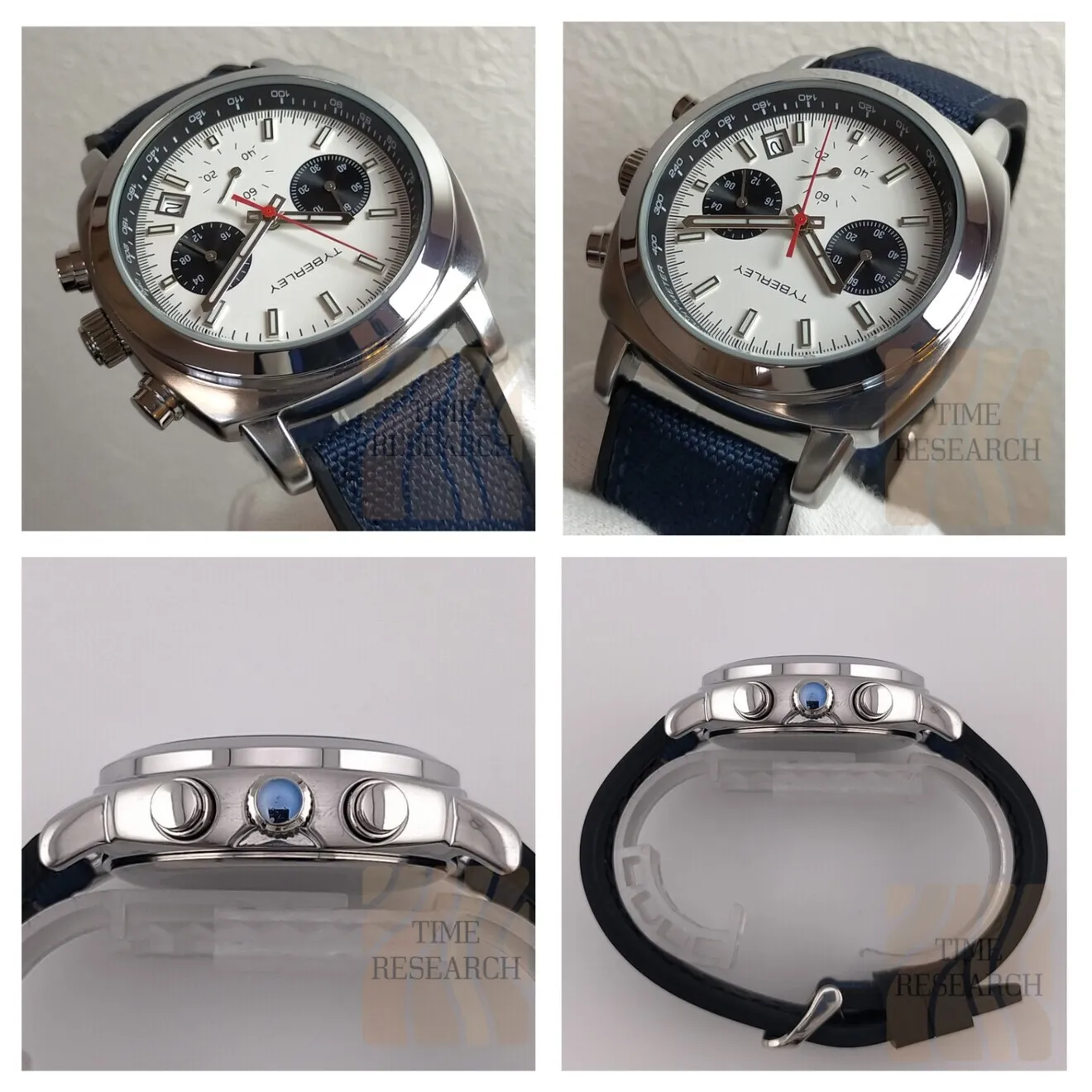 ネオヴィンテージ【国産S社製VD53搭載/新品】レトロクッション型クロノグラフ②