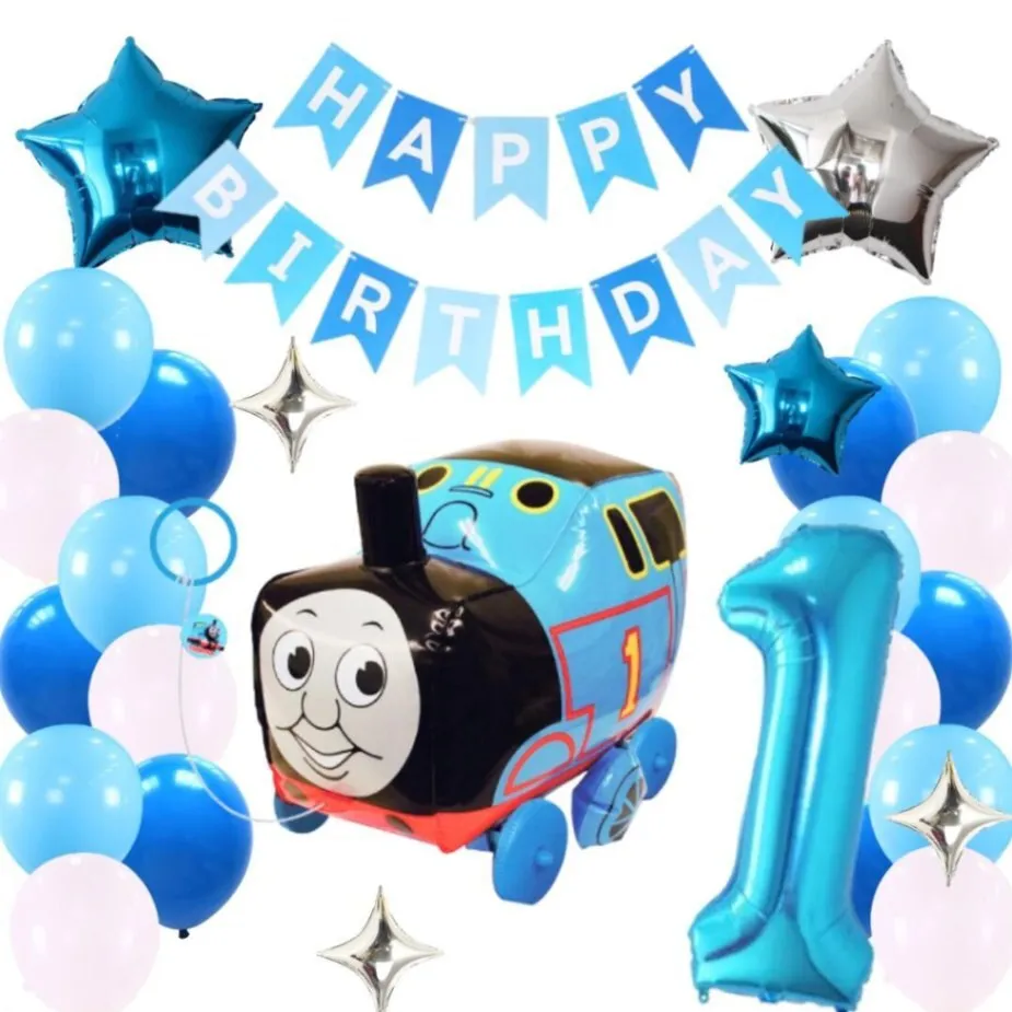 数字が選べる♪ きかんしゃトーマス 風船 誕生日 飾り付けセット バルーン