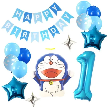 数字が選べる♪ ドラえもん 風船 誕生日 飾り付けセット バルーン