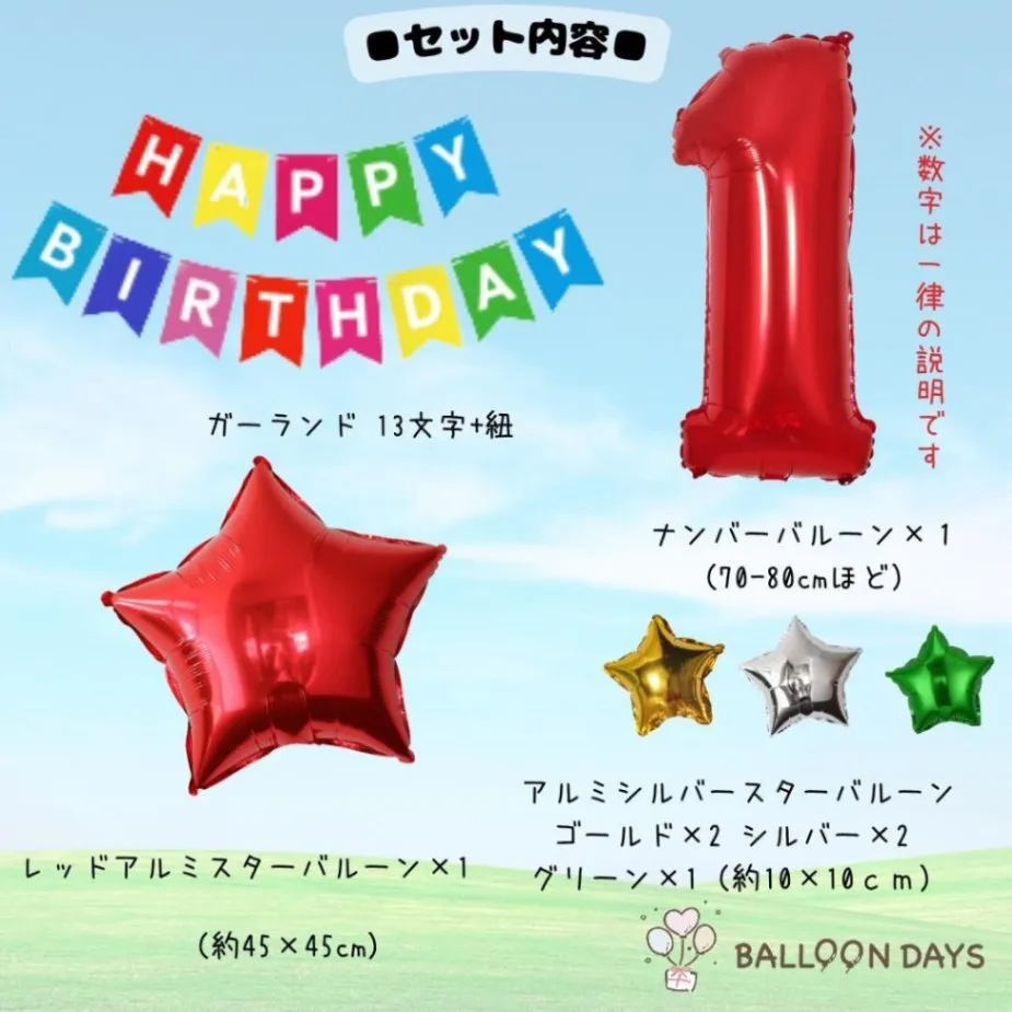 数字が選べる♪【新作】新幹線 こまち 風船 誕生日 飾り付けセット バルーン