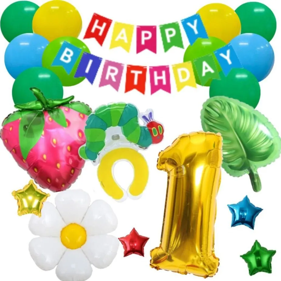 数字が選べる♪ はらぺこあおむし 風船 誕生日 飾り付けセット バルーン
