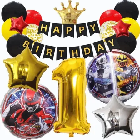 数字が選べる♪ ギャバンインフィニティ ゴールド 風船 誕生日 飾り付けセット バルーン