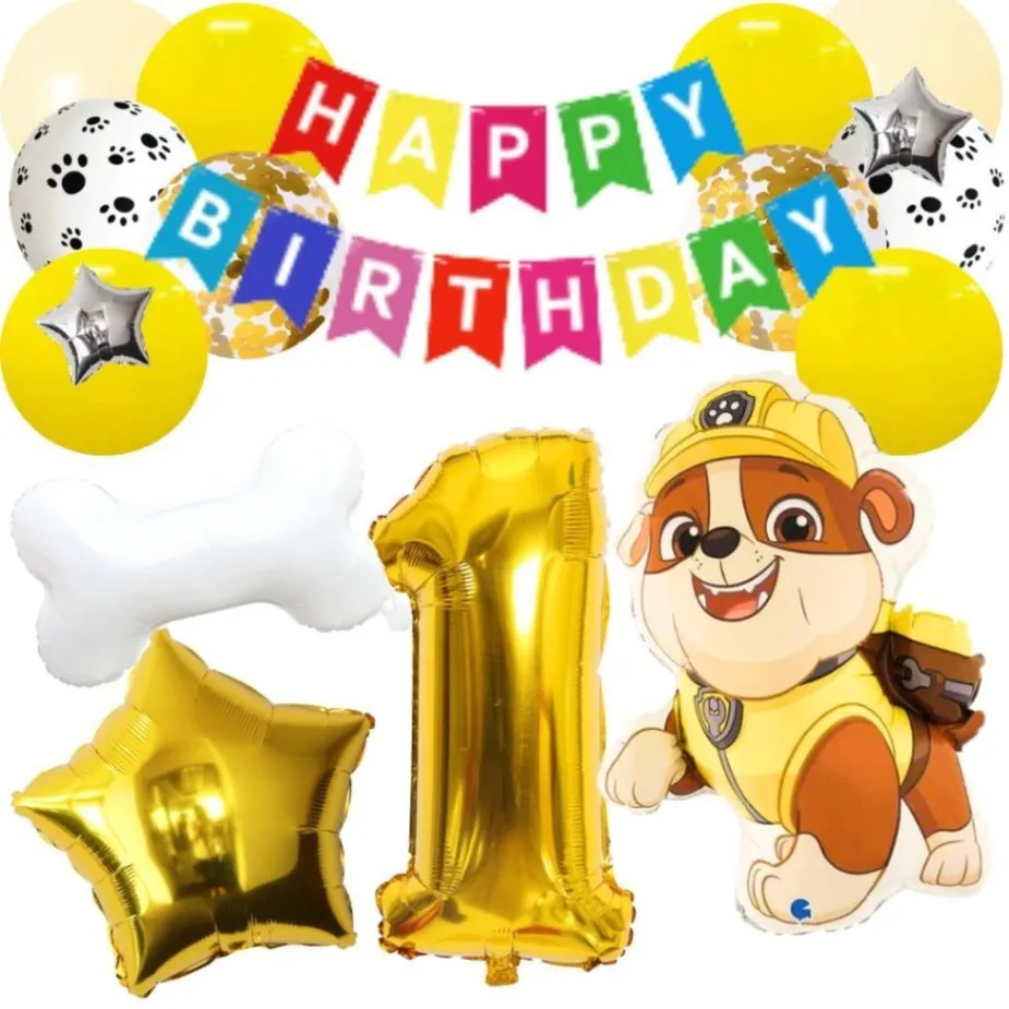 数字が選べる♪【新作】パウパトロール ラブル 風船 誕生日 飾り付けセット バルーン
