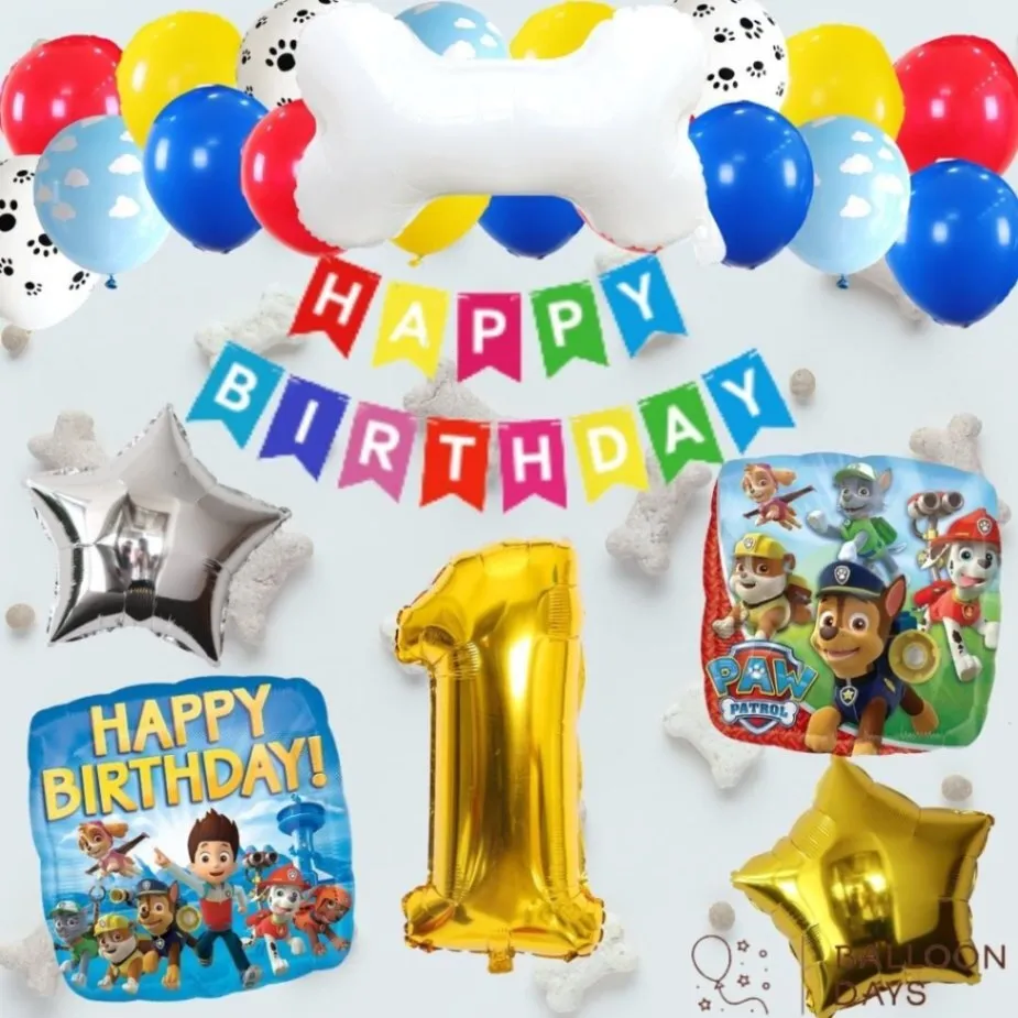 数字が選べる♪ パウパトロール 全員セット 風船 誕生日 飾り付けセット バルーン
