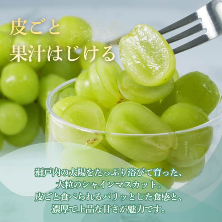 【お中元・夏ギフト】ぶどうシャインマスカット２ｋｇ（3〜5房）
