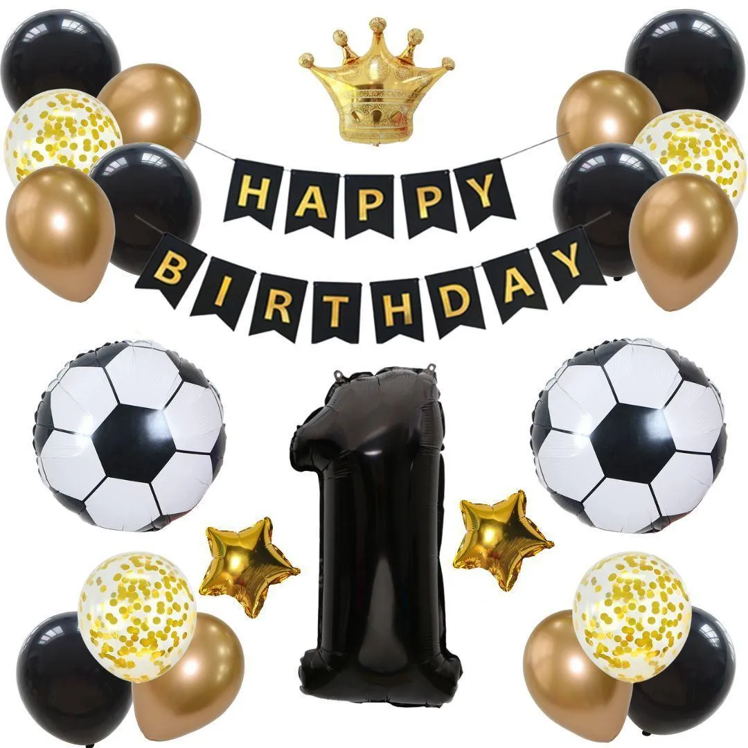 数字が選べる♪ サッカー 風船 誕生日 飾り付けセット バルーン