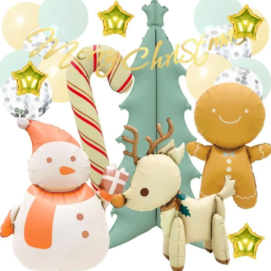 クリスマス くすみカラー 風船 飾り付けセット バルーン