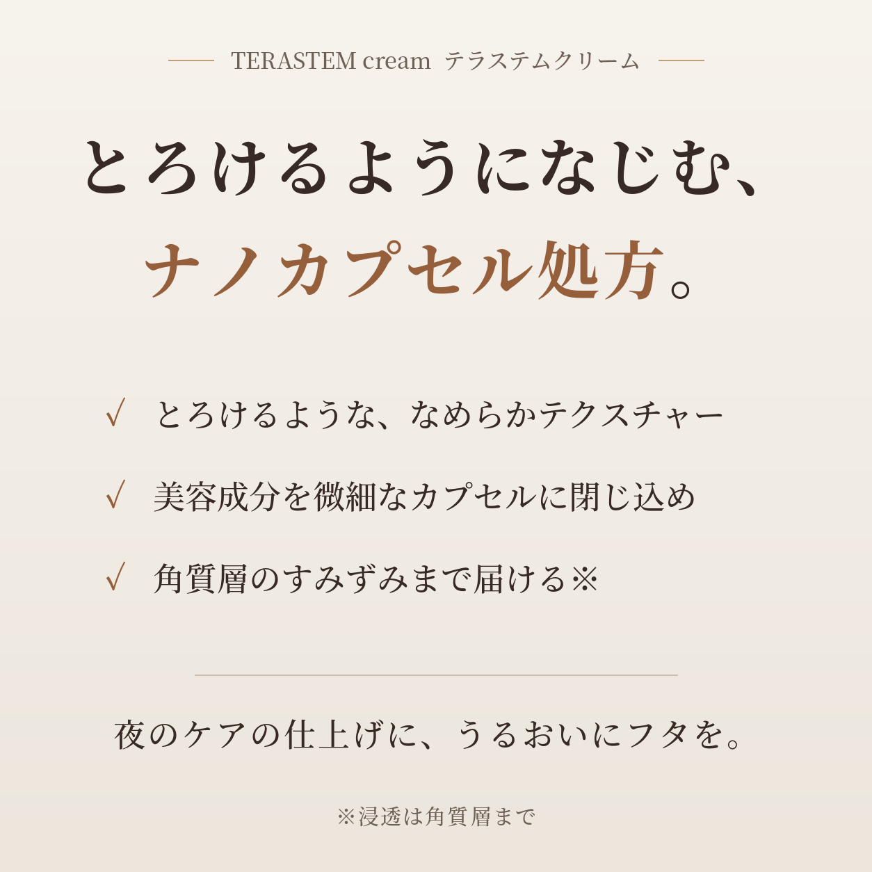 ヒト幹細胞培養上清液（２％）配合クリーム【テラステムクリーム】お試しパウチ✖️３パック