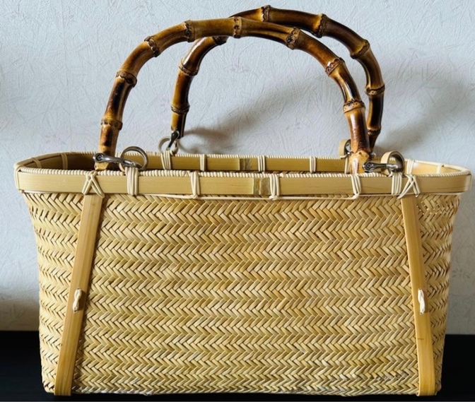 ② 竹カゴ 籠 かごバック 竹細工 国産真竹
