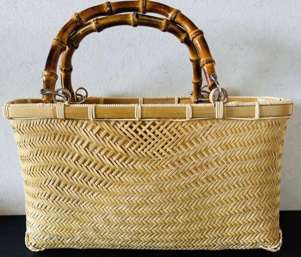 ② 竹カゴ 籠 かごバック 竹細工 国産真竹