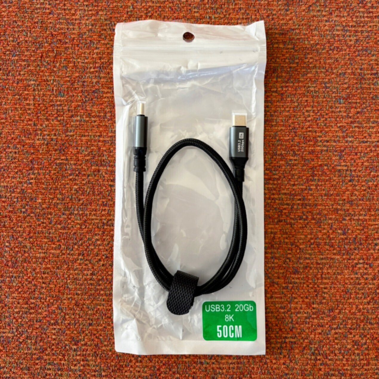 USB-Cケーブル 0.5m USB 3.2 Type-C Gen2 20Gbps 8K対応 NLY