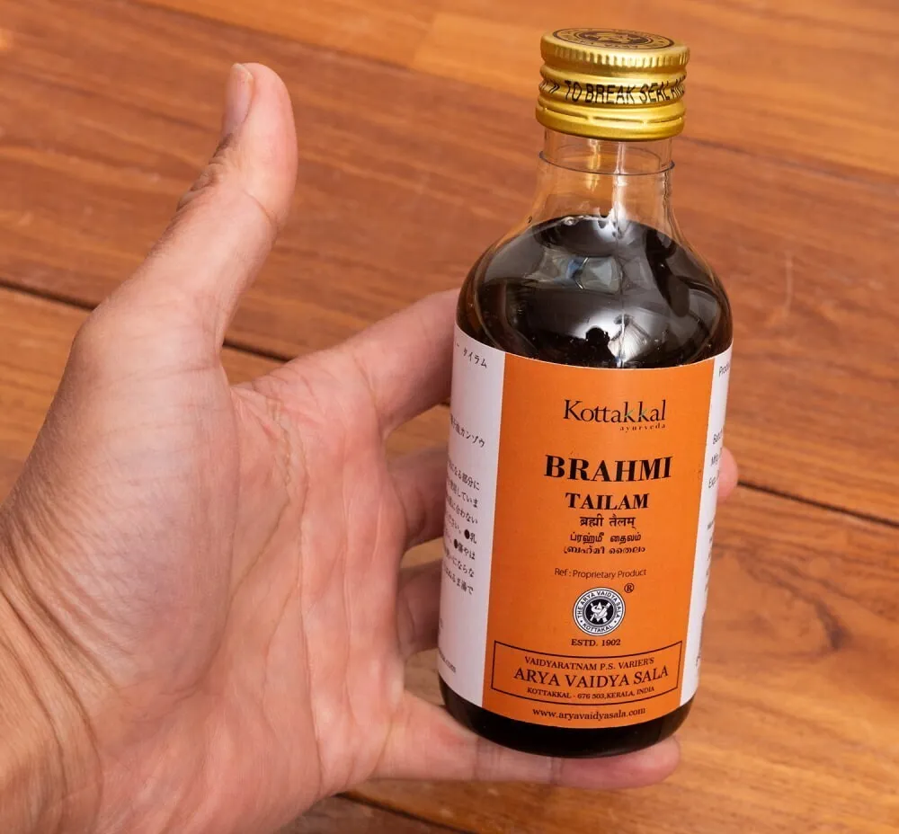 【頭を使いすぎた日に】ブラーミータイラム200ml｜コッタカル｜アーユルヴェーダ薬草オイル