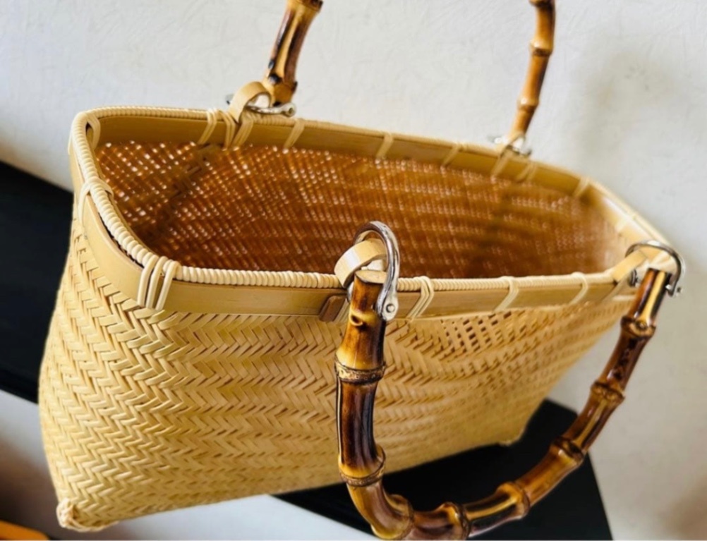 ② 竹カゴ 籠 かごバック 竹細工 国産真竹