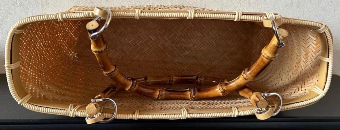 ② 竹カゴ 籠 かごバック 竹細工 国産真竹