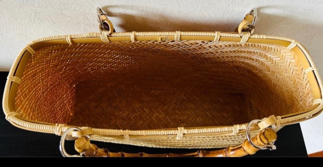 ② 竹カゴ 籠 かごバック 竹細工 国産真竹