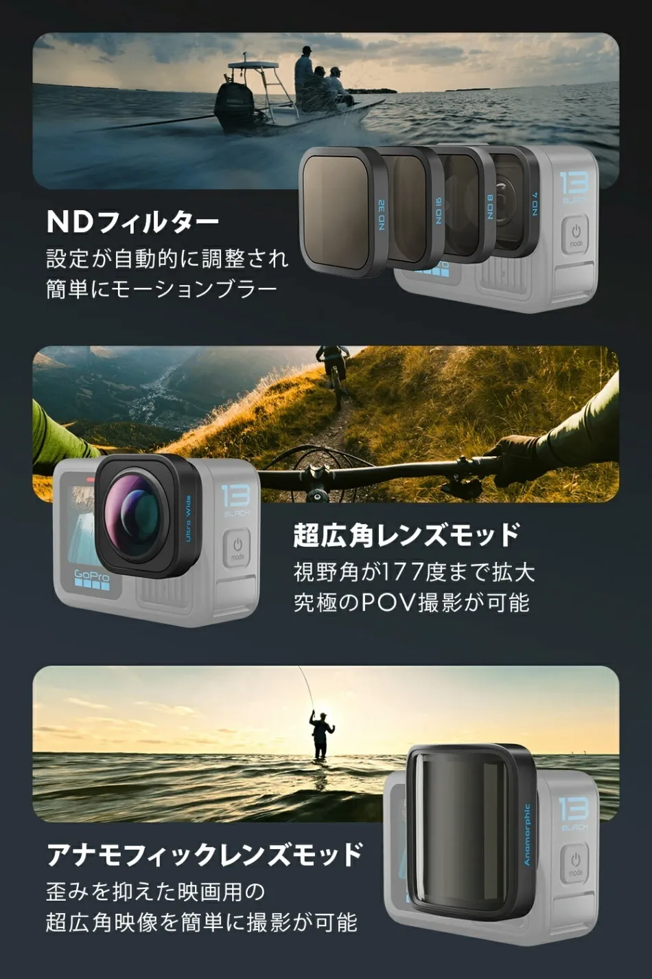 GoPro HERO13 Black バッテリー3個・サイドドア付 特別セット