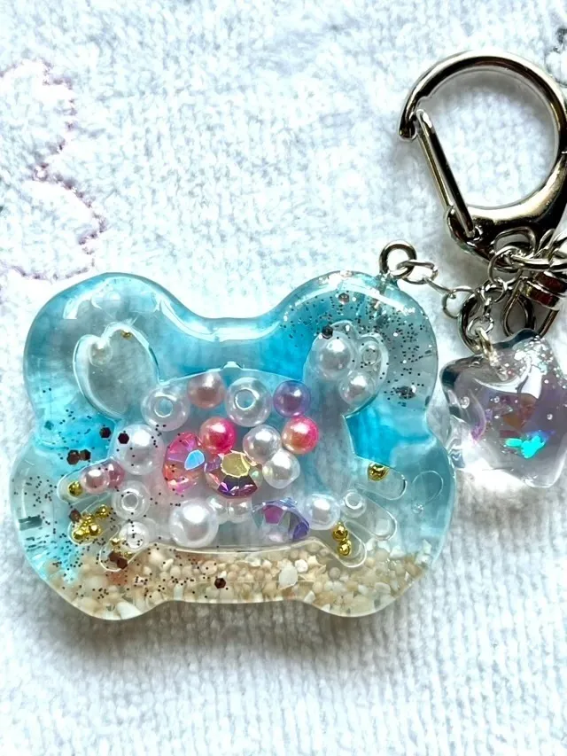 海のなかま🐬🦀シャカシャカキーホルダー（星の砂入り）【リベポ払歓迎🎉】