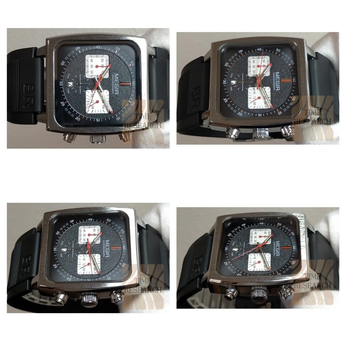 テレビスクリーンタイプ【一体型ラバーで力強さが乗数で加速/新品】クロノグラフ
