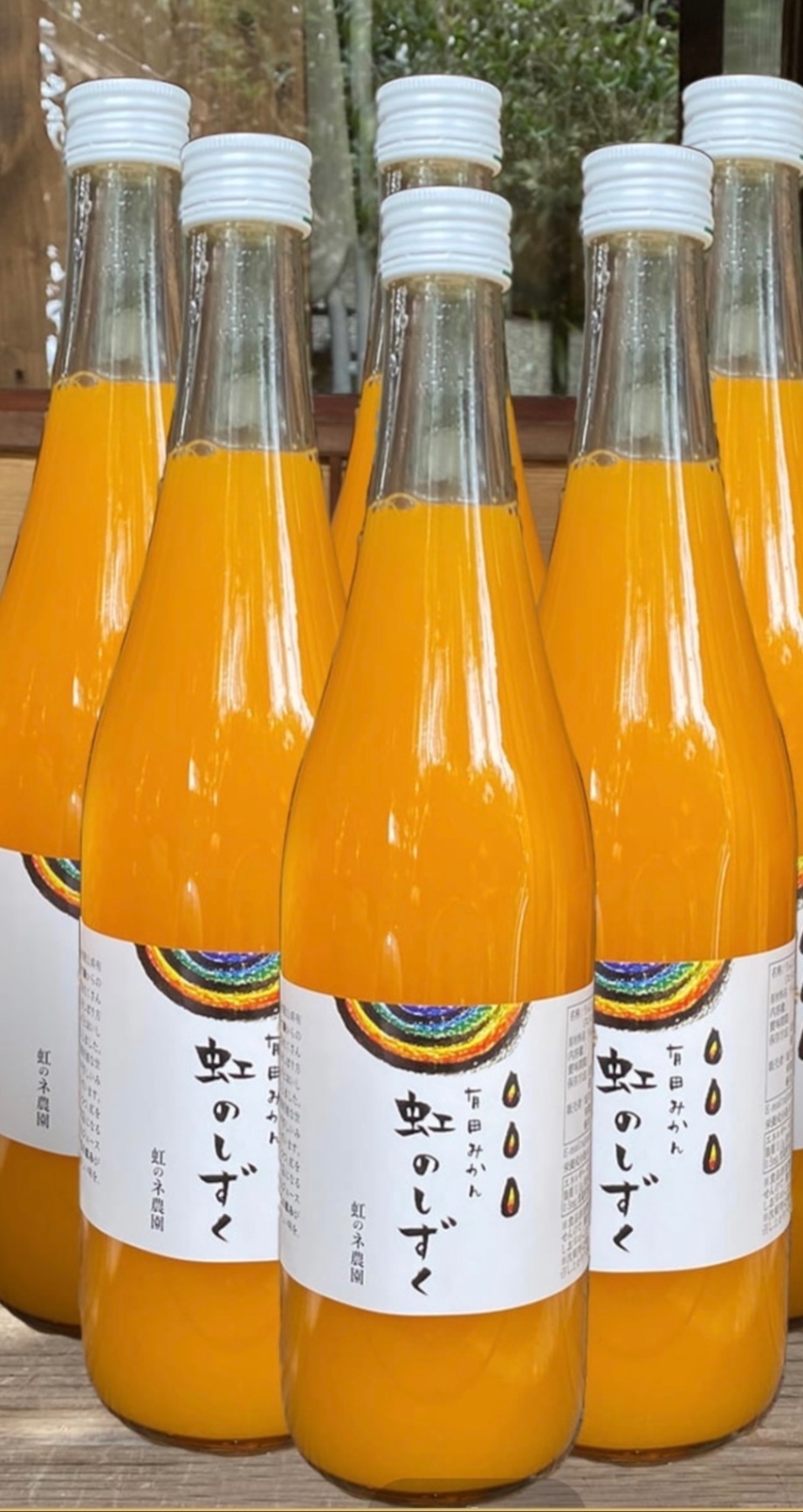 【お中元・夏ギフト】自然栽培　有田みかん100% ストレートジュース　『虹のしずく』720ml×6本