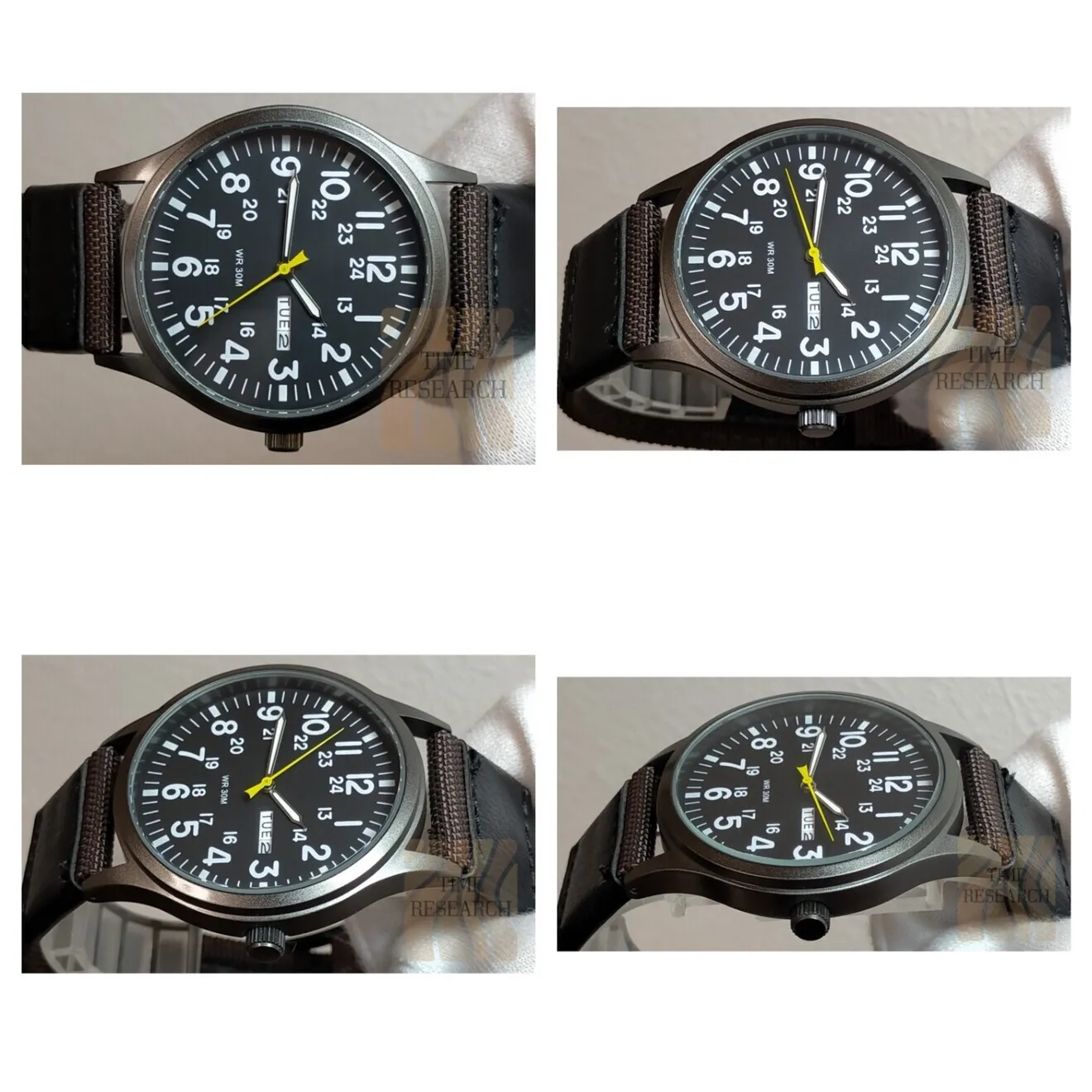 ダークカラーで大人アビエイターを構築【24時間表示インデックス/新品】デイデイト