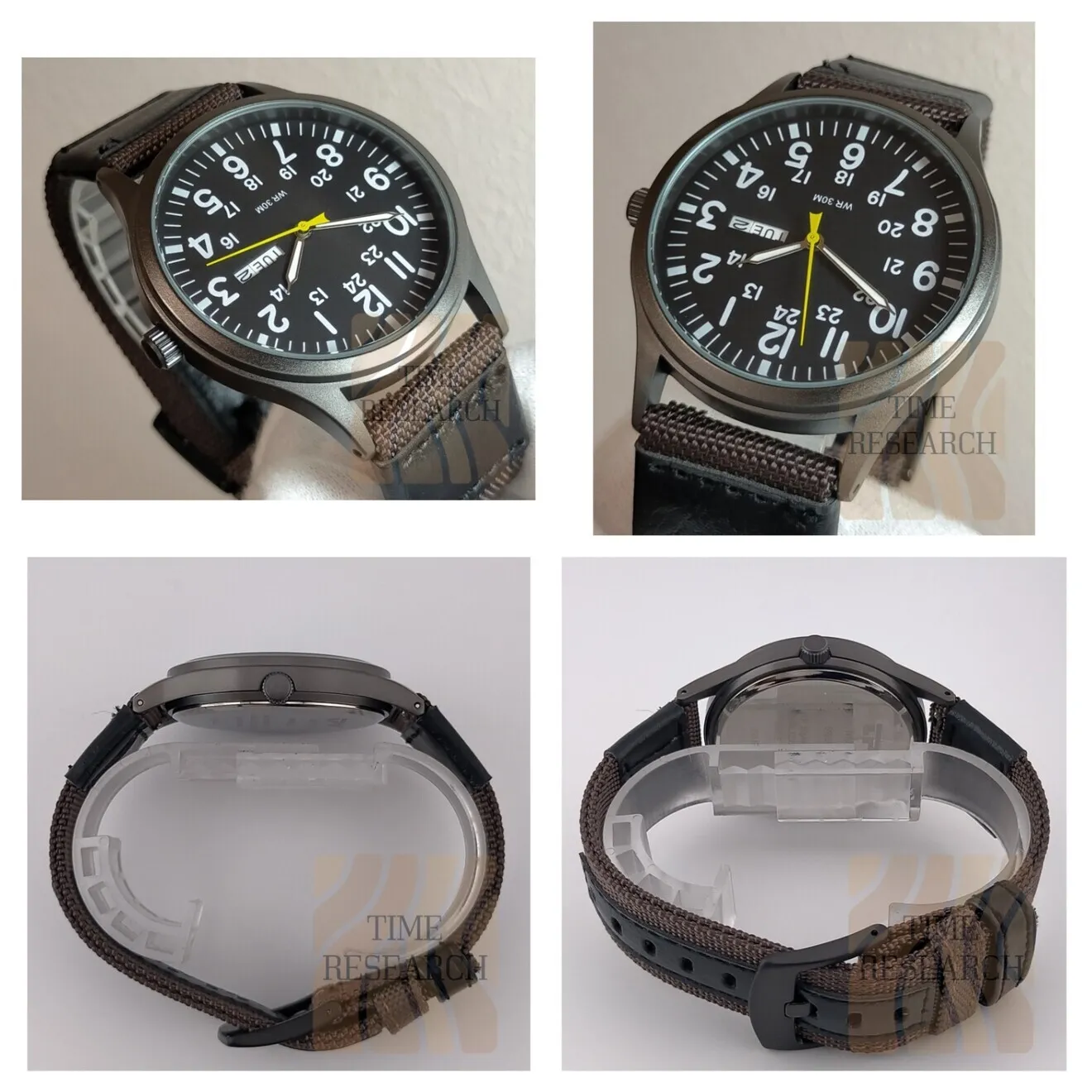 ダークカラーで大人アビエイターを構築【24時間表示インデックス/新品】デイデイト