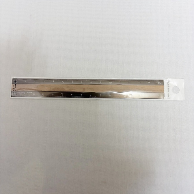アルミ&ウッド定規〈ブラウン〉