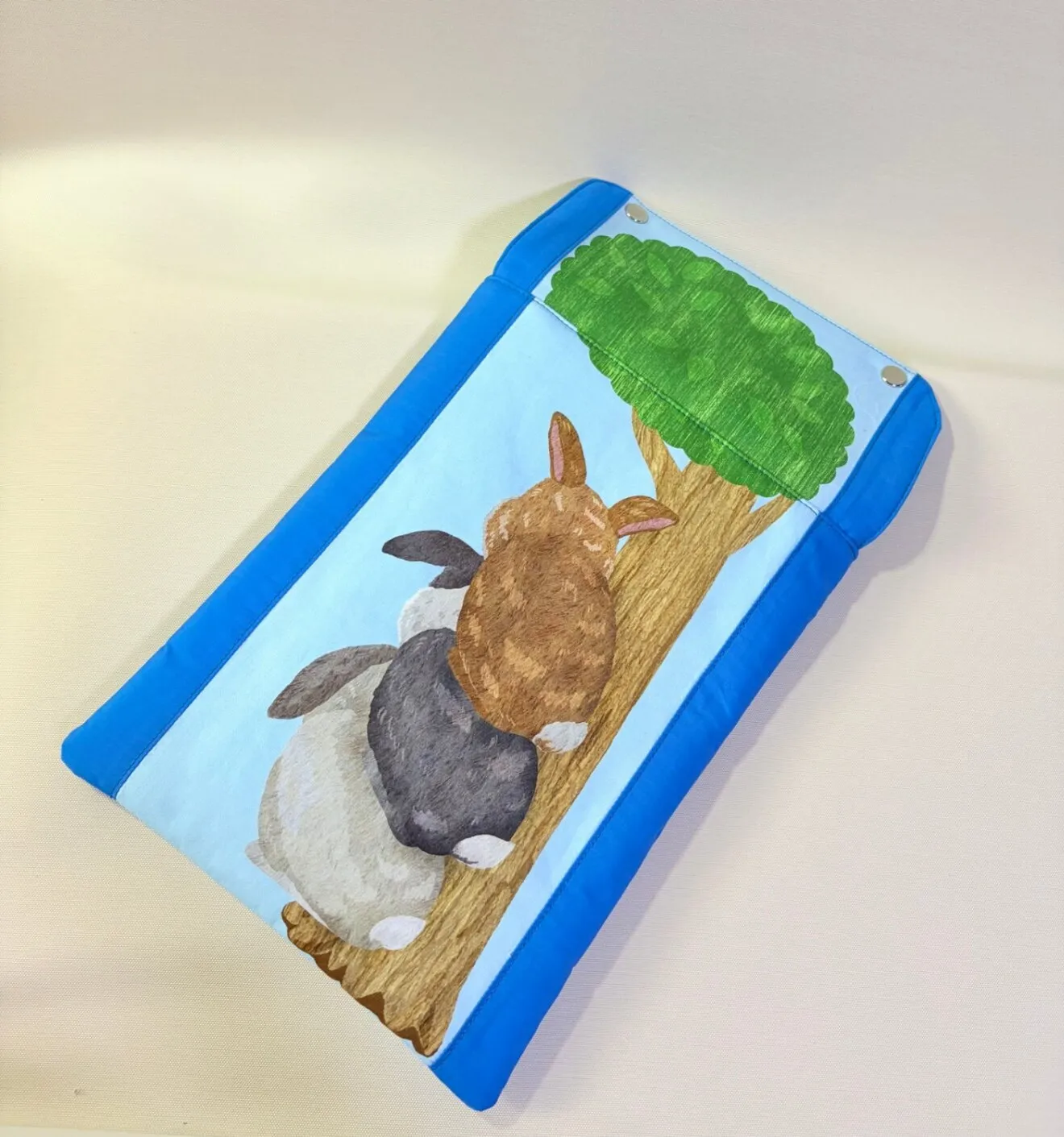 【13インチMacBook対応】うさぎさんのふわふわPCケース｜キルト芯入り