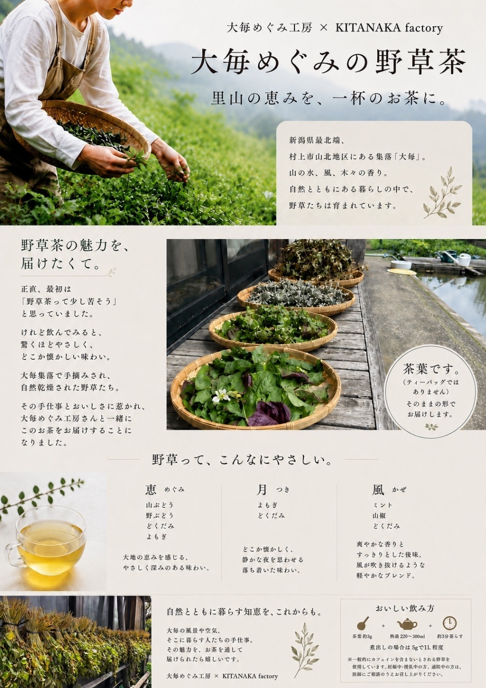 【お中元・夏ギフト】和ハーブティーと焼菓子の贈りもの