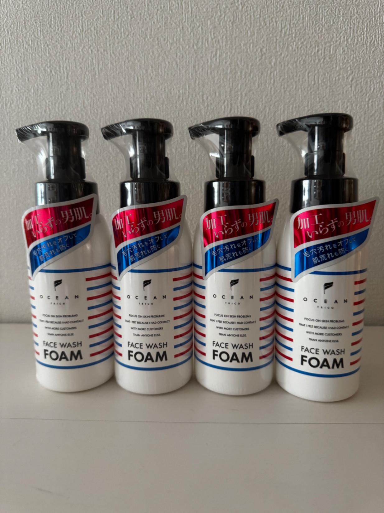 ✨【4本セット】オーシャントリコ フェイスウォッシュ250mL 泡洗顔　メンズ　新品