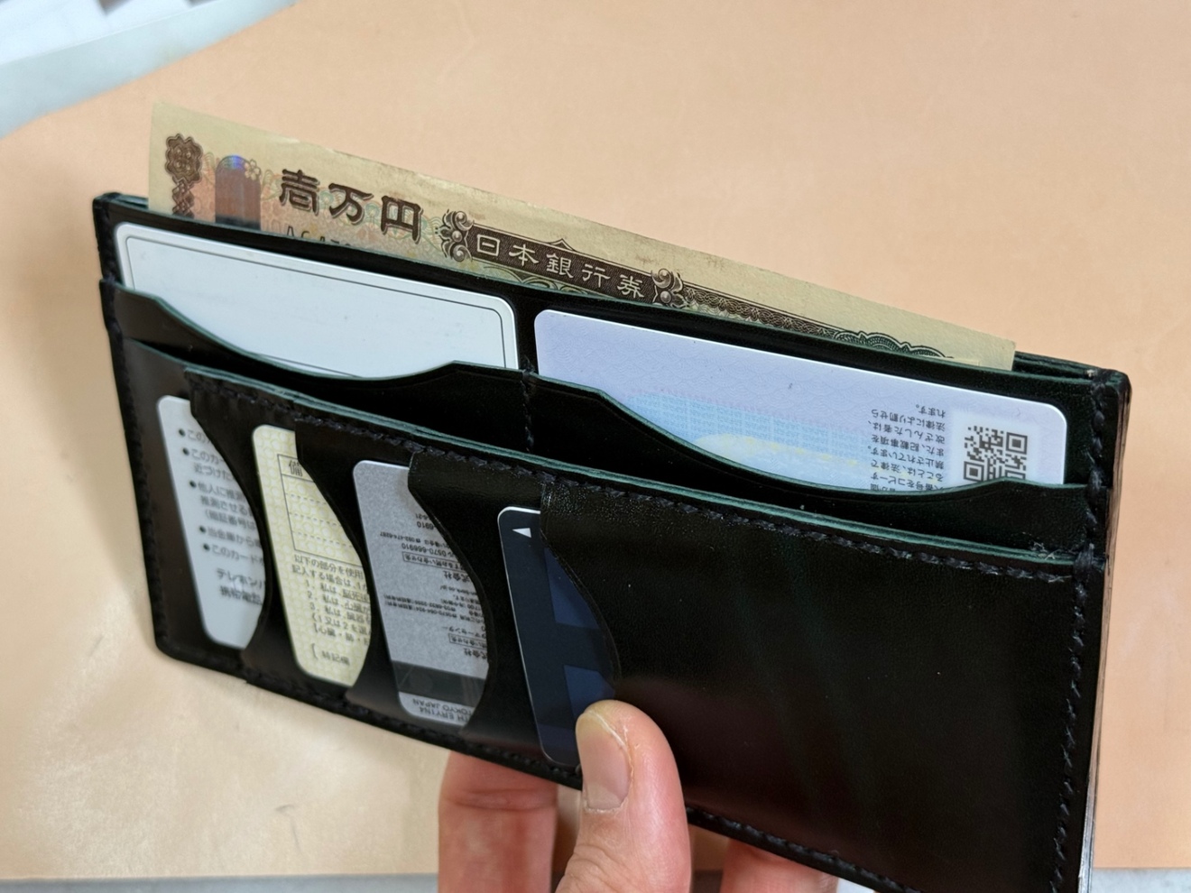 【本革】 キャッシュレス長財布 【ルガトショルダー】