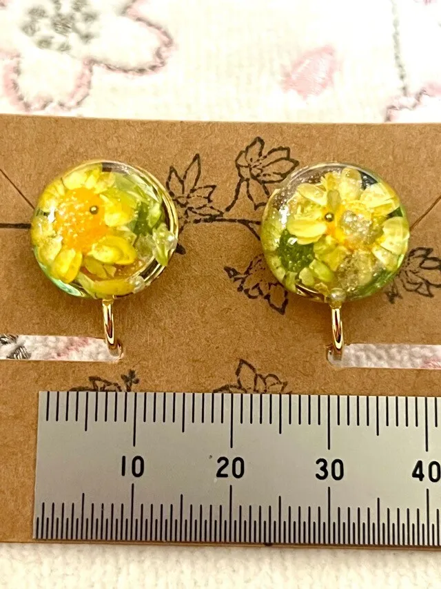 ドライフラワー🌼イヤリング【リベポ払い歓迎🎉】