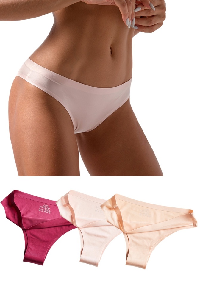 ショーツ　レディース　シームレス　ブラジリアンカット　3枚セット　Mサイズ