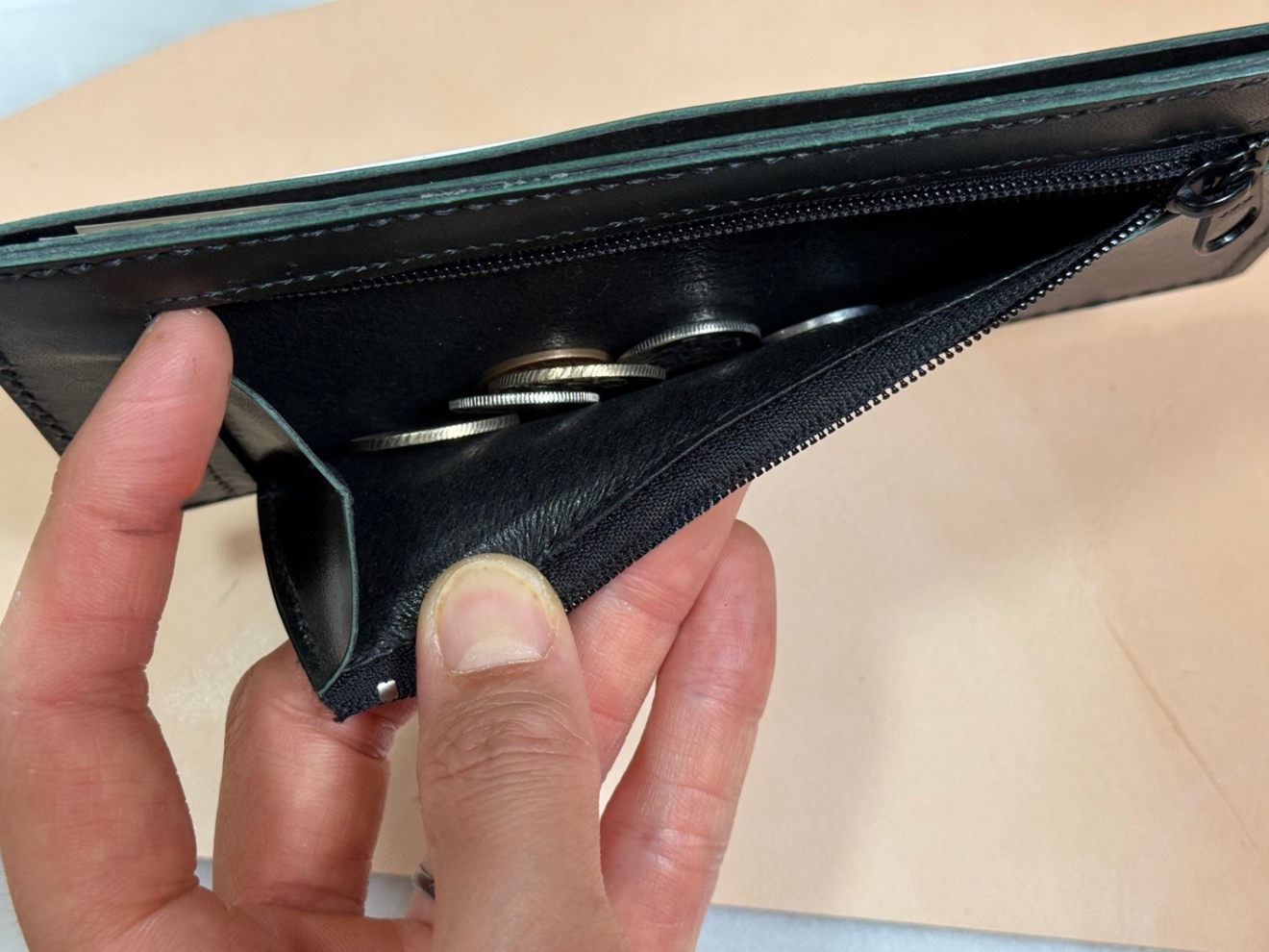 【本革】 キャッシュレス長財布 【ルガトショルダー】