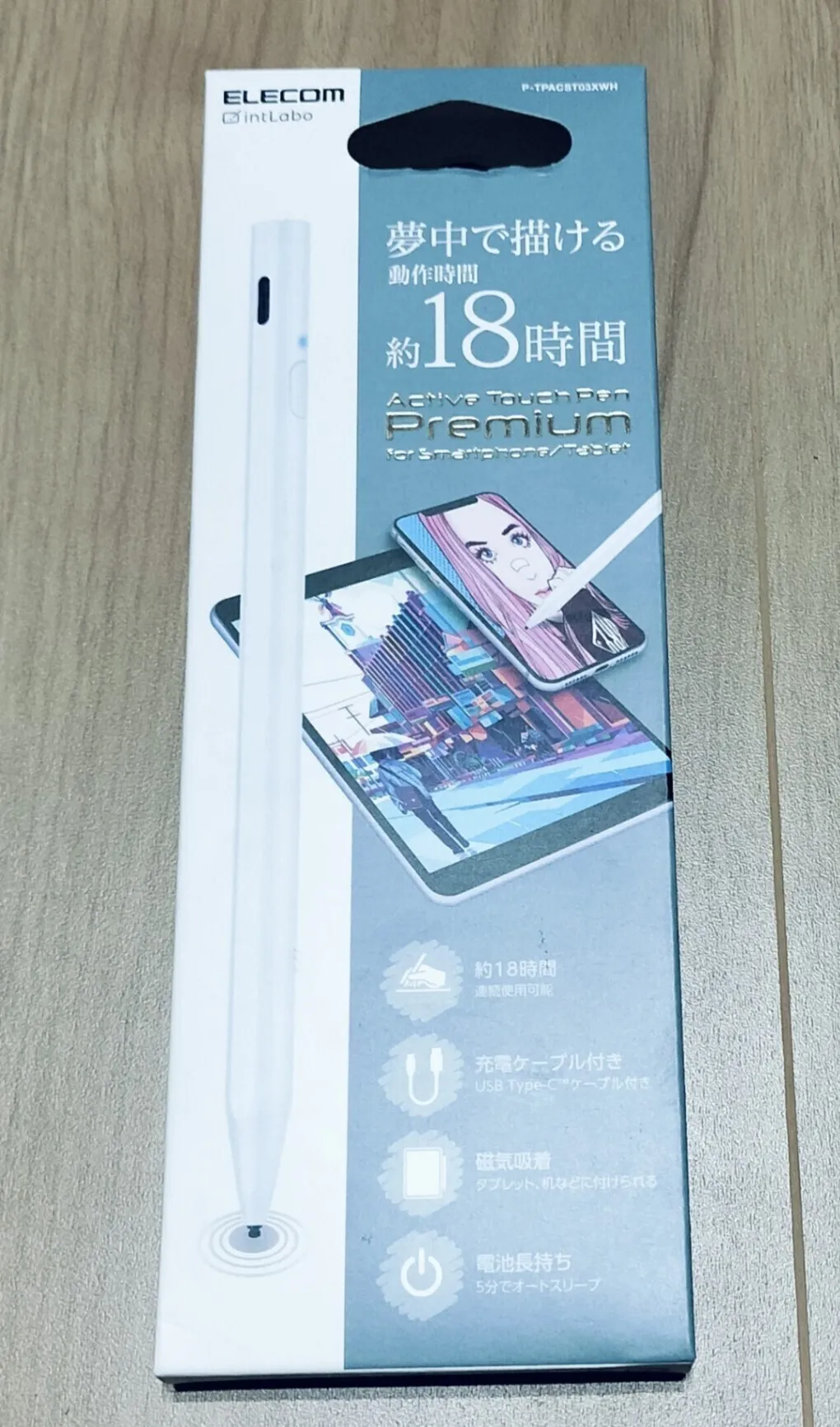 エレコム ELECOM
P-TPACST03XWH [汎用スタイラスペン 磁気吸着 ホワイト]