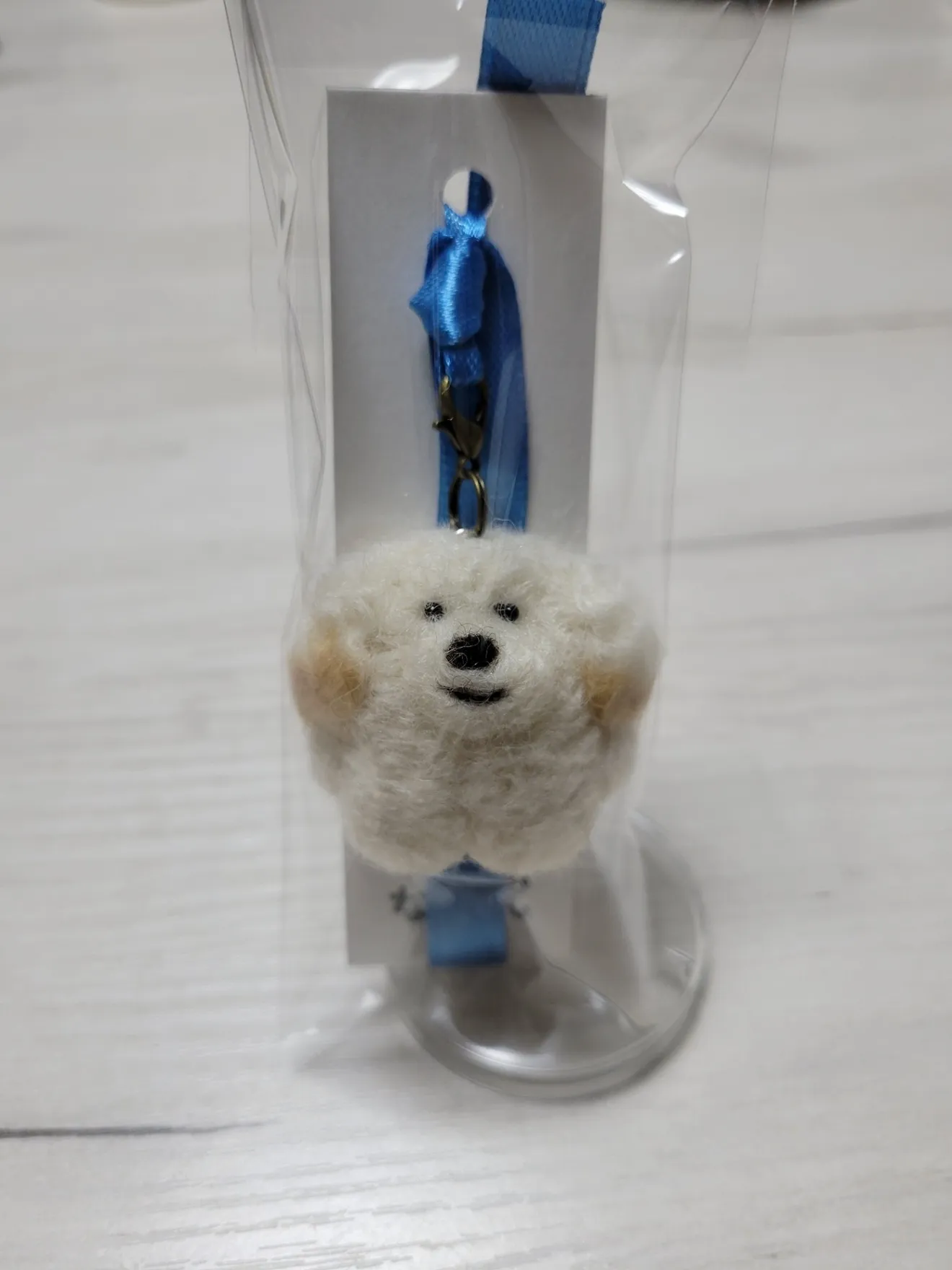 【ハンドメイド】白まめまめ　しおり