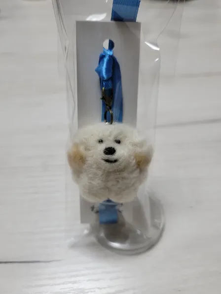 【ハンドメイド】白まめまめ　しおり