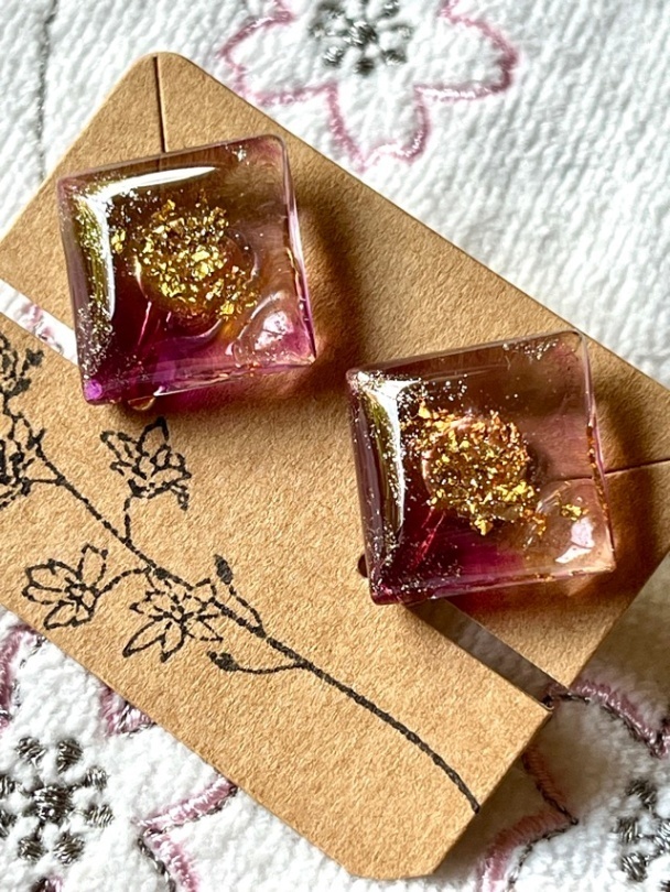 グレープ🍇✖️金箔イヤリング【リベポ払い歓迎🎉】