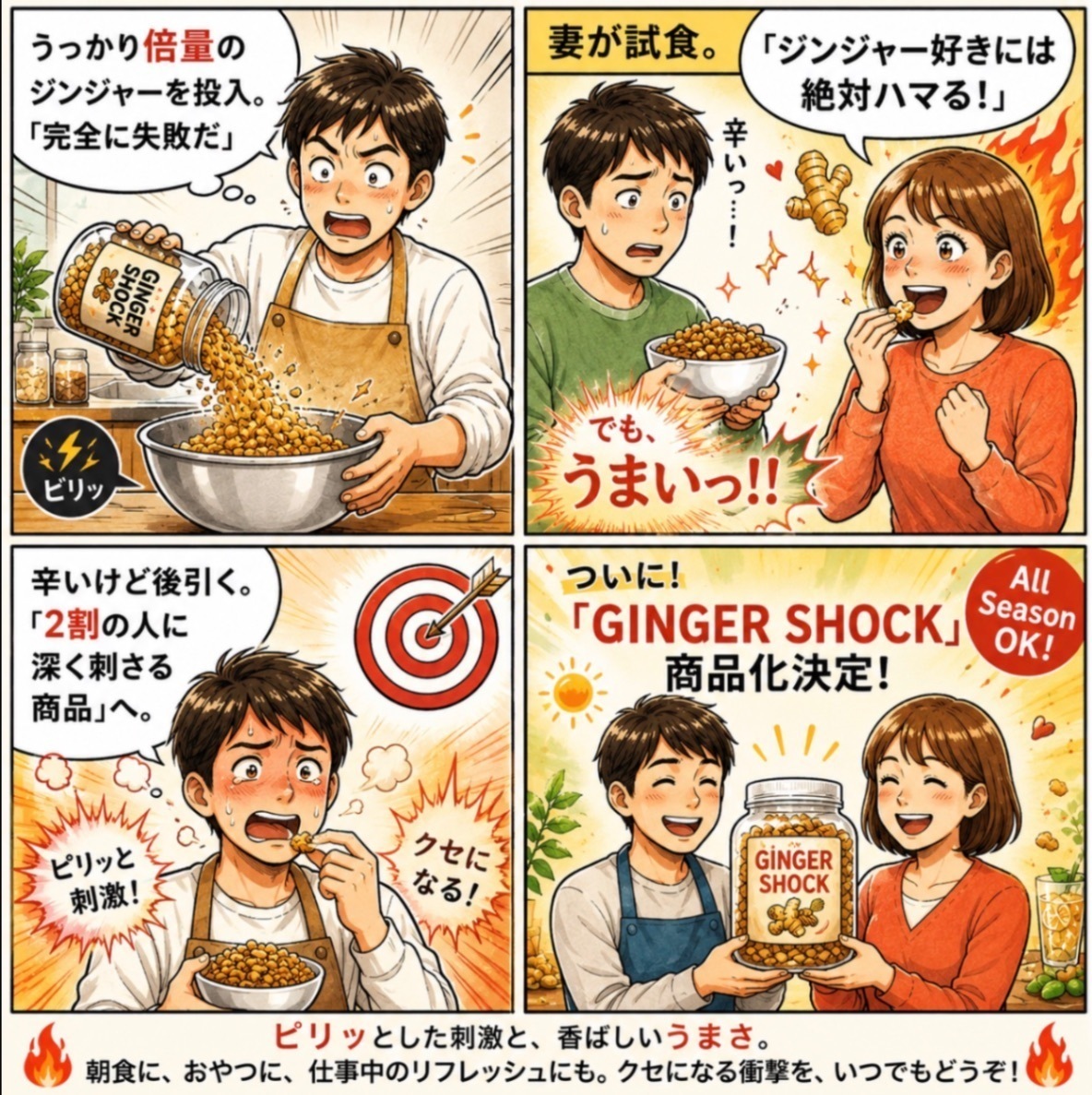 からだ想いの窯焼きグラノーラ　ジンジャー&シナモン250g+ジンジャーショック200g 