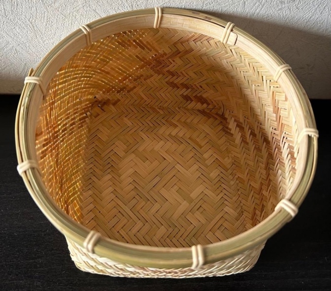 ① 竹籠 カゴ (18㎝) 竹かご 器 竹細工 国産真竹
