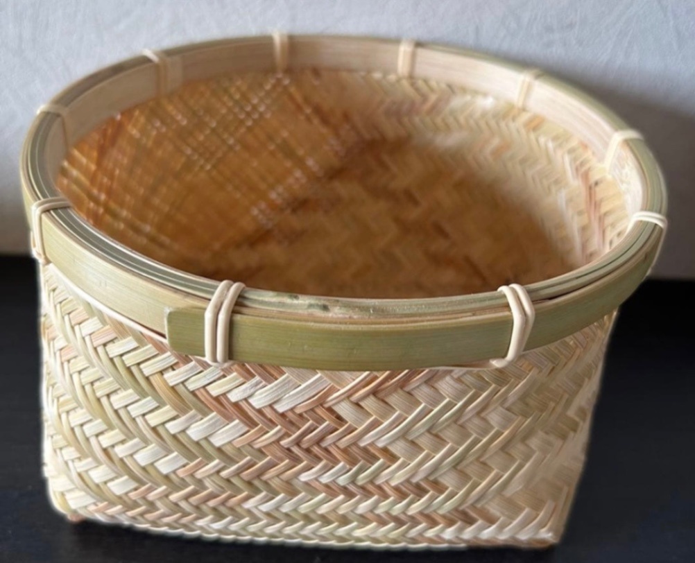 ① 竹籠 カゴ (18㎝) 竹かご 器 竹細工 国産真竹