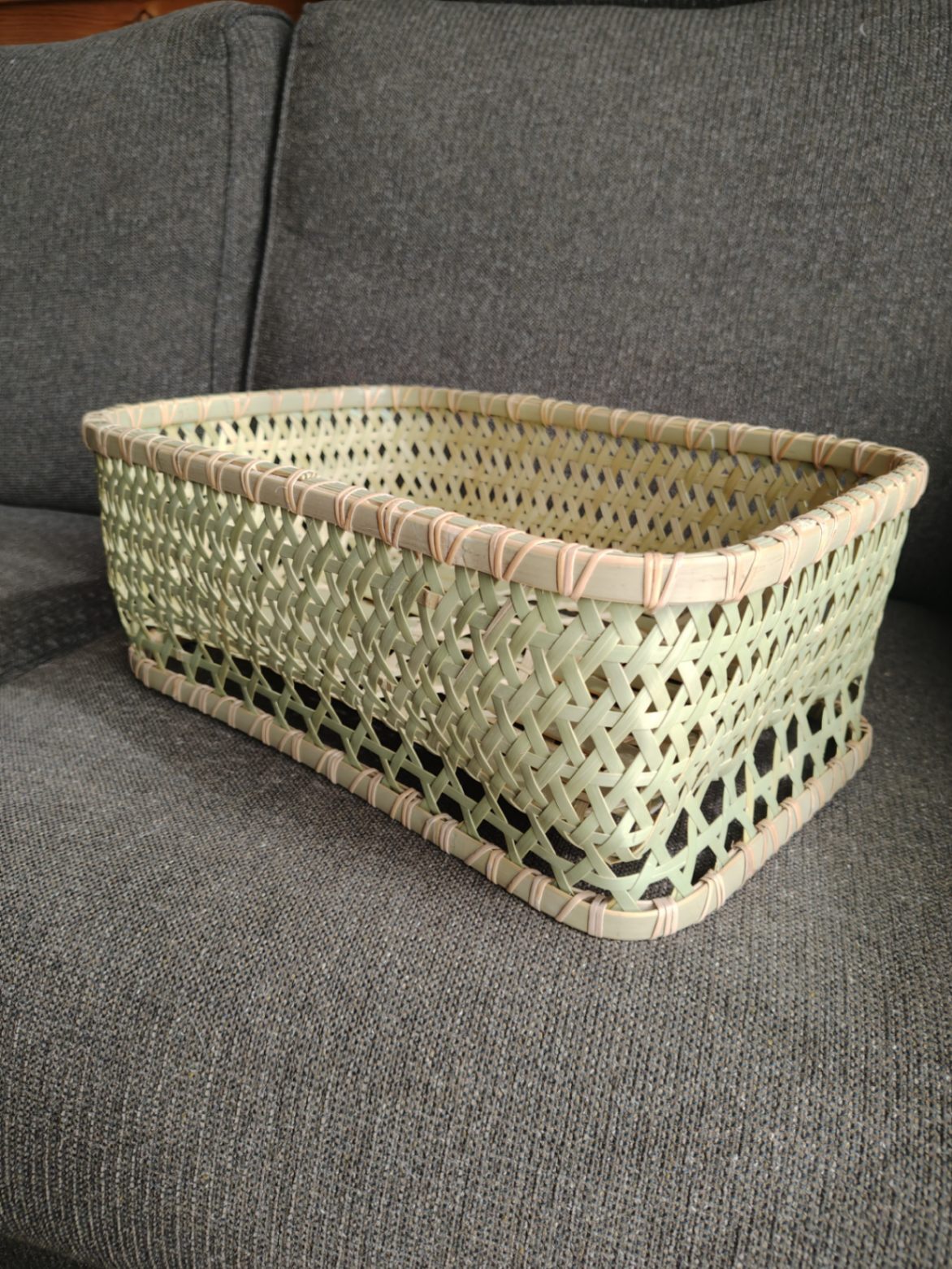 【母の日ギフト】🎵国産真竹で編む茶碗かご🎵時間と手間をかけて指六つ目編みで編んだ手仕事品
