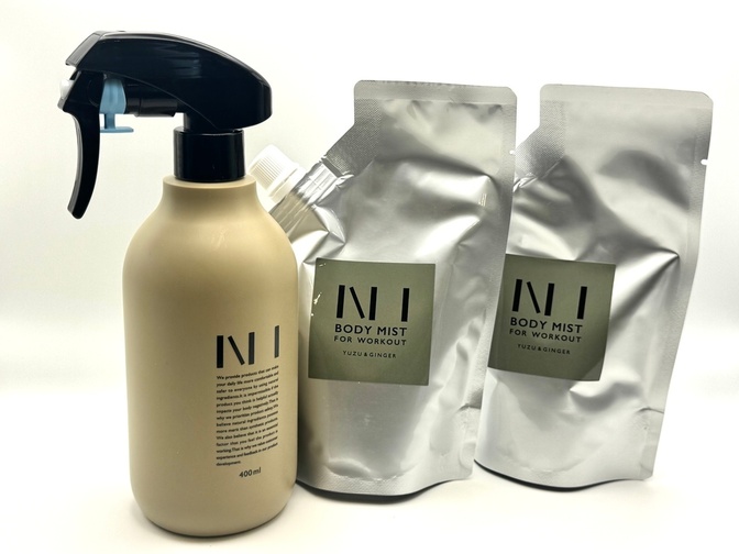 【NI BODY MIST】スターターキット 専用ボトル+詰替200ml×2 ユズ&ジンジャー