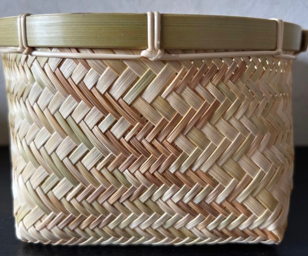 ① 竹籠 カゴ (18㎝) 竹かご 器 竹細工 国産真竹