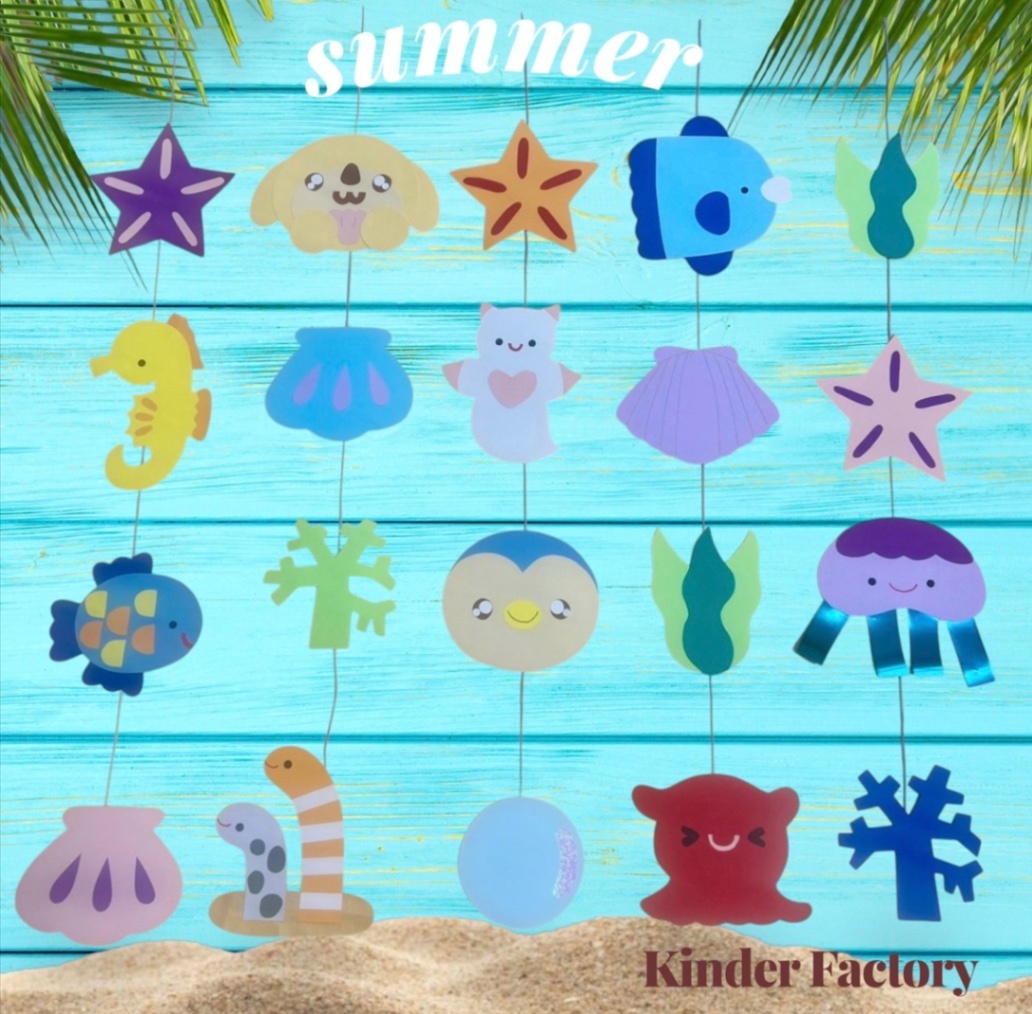 夏⭐︎吊るし飾り⭐︎壁面　海の生き物　７・8月　幼稚園　保育園