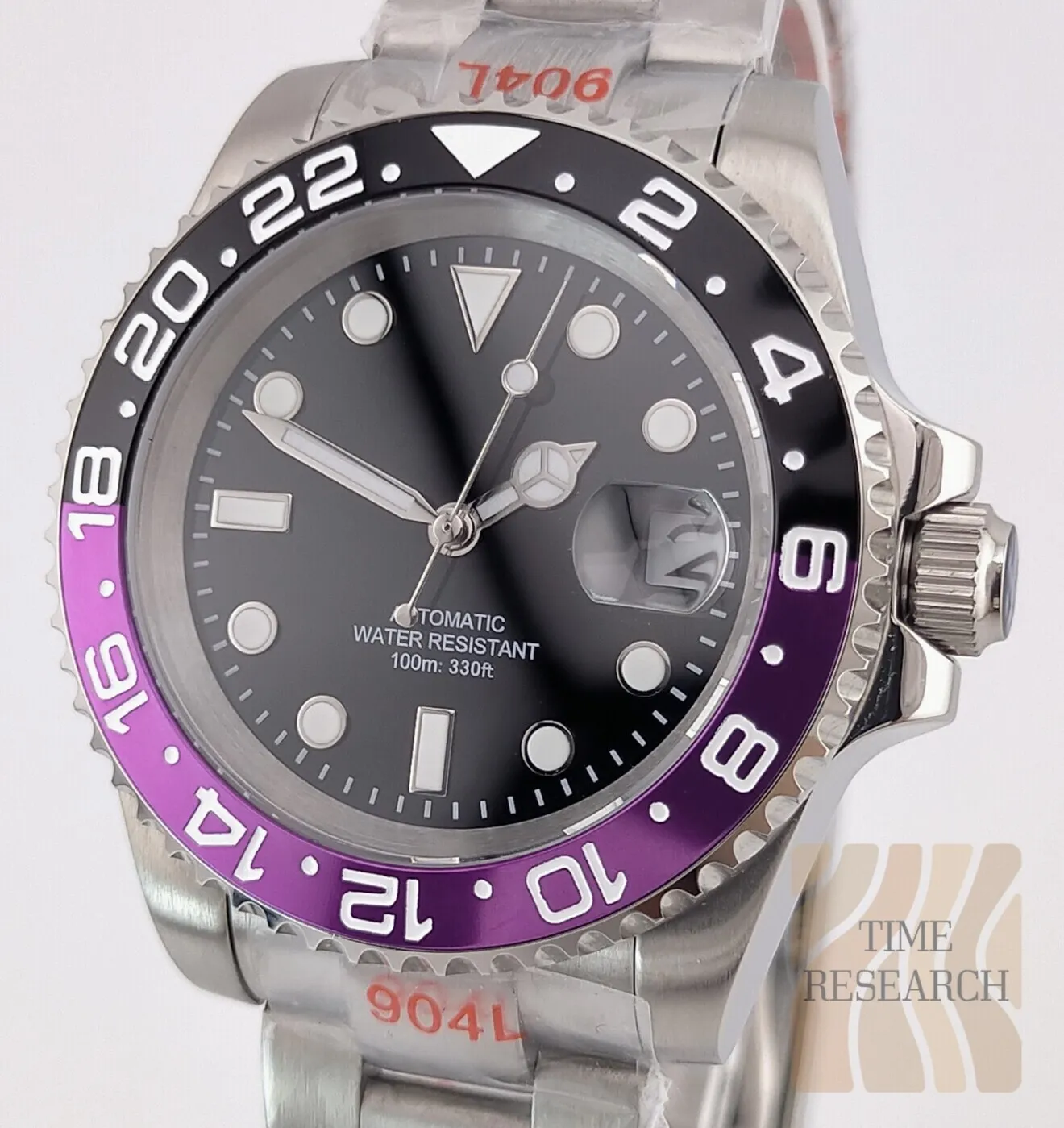王道スタイルに洗練を付加【ミヨタ搭載/新品】防水100m 裏スケ サファイア