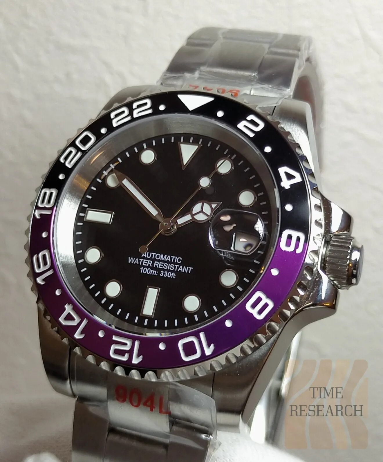 王道スタイルに洗練を付加【ミヨタ搭載/新品】防水100m 裏スケ サファイア