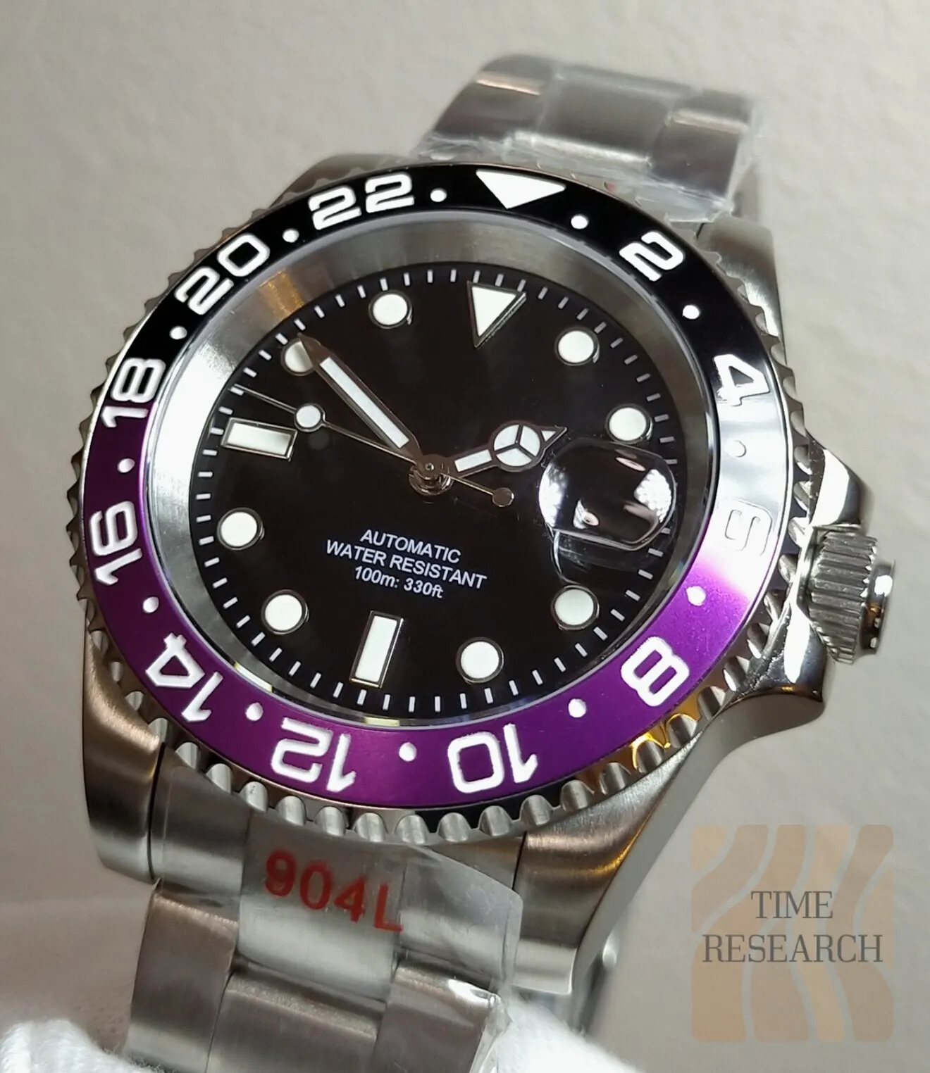 王道スタイルに洗練を付加【ミヨタ搭載/新品】防水100m 裏スケ サファイア